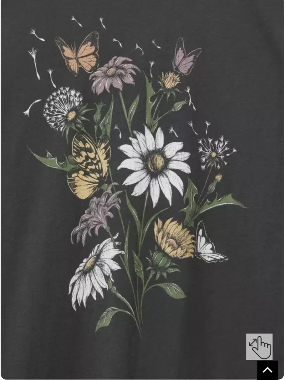 NWOT Torrid Wildflowers Relaxed Heritage Jersey Crew Tee - Picture 2 of 4